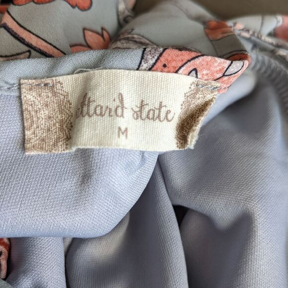 Altar'd State Blue Floral Cold Shoulder Romper Size Medium - Picture 4 of 4